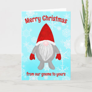 Merry Christmas Gnome Holiday Card