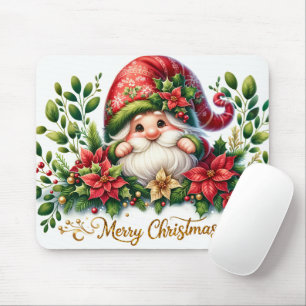 Merry Christmas Gnome Mouse Mat