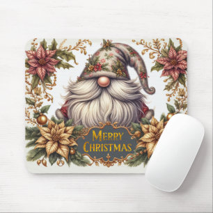 Merry Christmas Gnome Mouse Mat