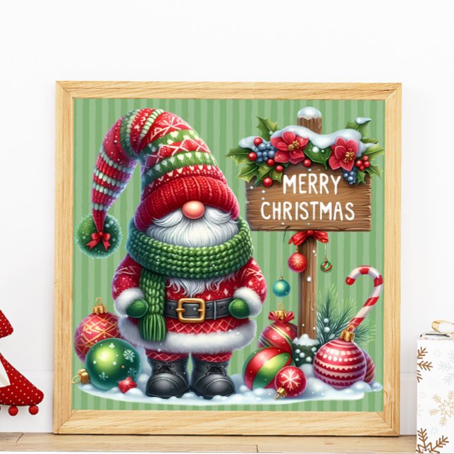 Merry Christmas gnome Poster (Creator Uploaded)