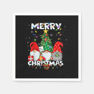 Merry Christmas Gnome Shirt Funny Family Xmas Boys Napkin