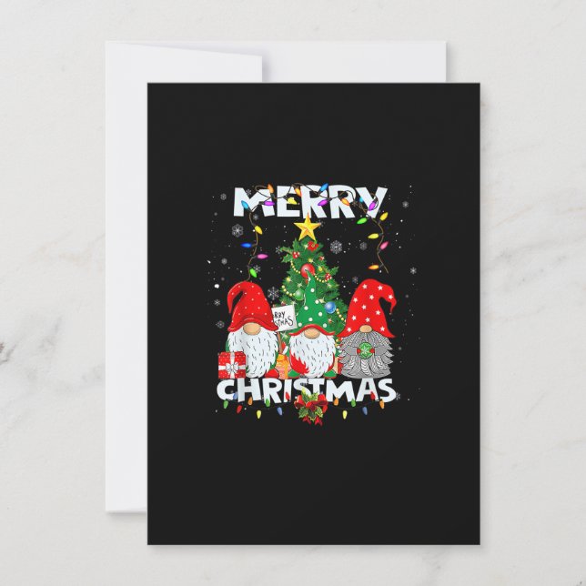 Merry Christmas Gnome Shirt Funny Family Xmas Kids Invitation (Front)