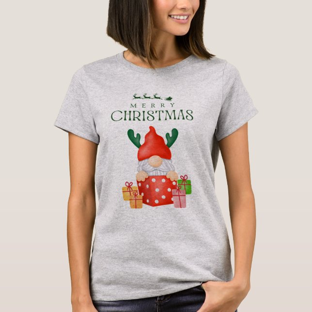 Merry Christmas Gnome Tee (Front)