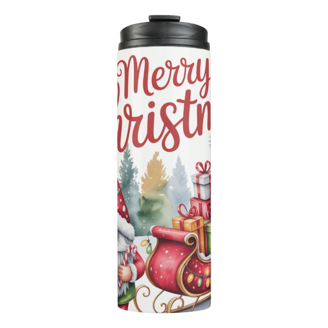 Merry Christmas Gnome Tumbler (Front)