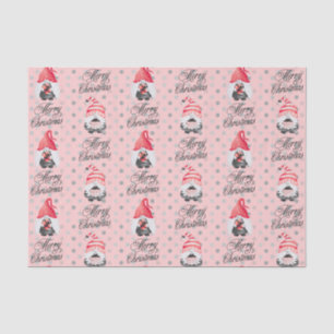 Merry Christmas Gnomes And Dots Tissue Paper
