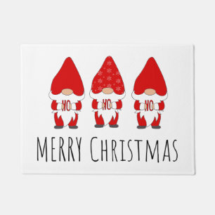 Merry Christmas Gnomes Doormat
