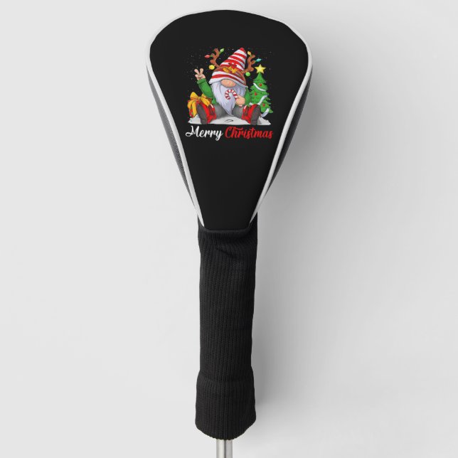 Merry Christmas Gnomes Family Christmas Golf Head Cover (Front)