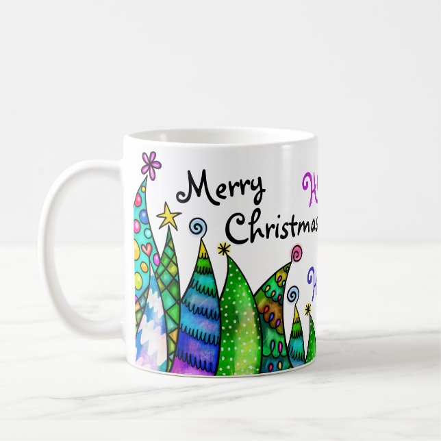 Merry Christmas Gnomes Mug (Left)