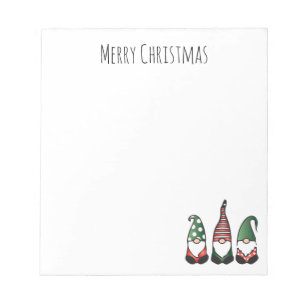 Merry Christmas Gnomes Notepad
