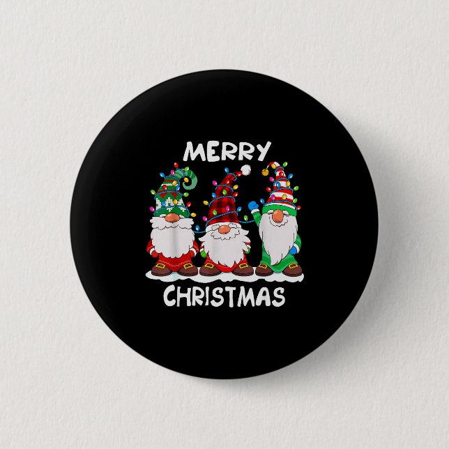 Merry Christmas Gnomes Xmas Family Men Women  6 Cm Round Badge (Front)