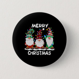 Merry Christmas Gnomes Xmas Family Men Women  6 Cm Round Badge