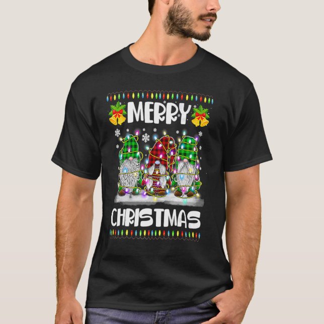 Merry Christmas Gnomes Xmas Matching Family T-Shirt (Front)