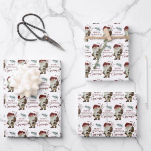 Merry Christmas Gnomie Wrapping Paper Sheets