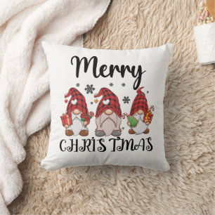 Merry Christmas Gnomies Christmas Gnomes  Cushion