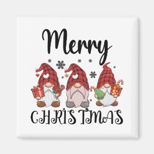 Merry Christmas Gnomies Christmas Gnomes  Magnet