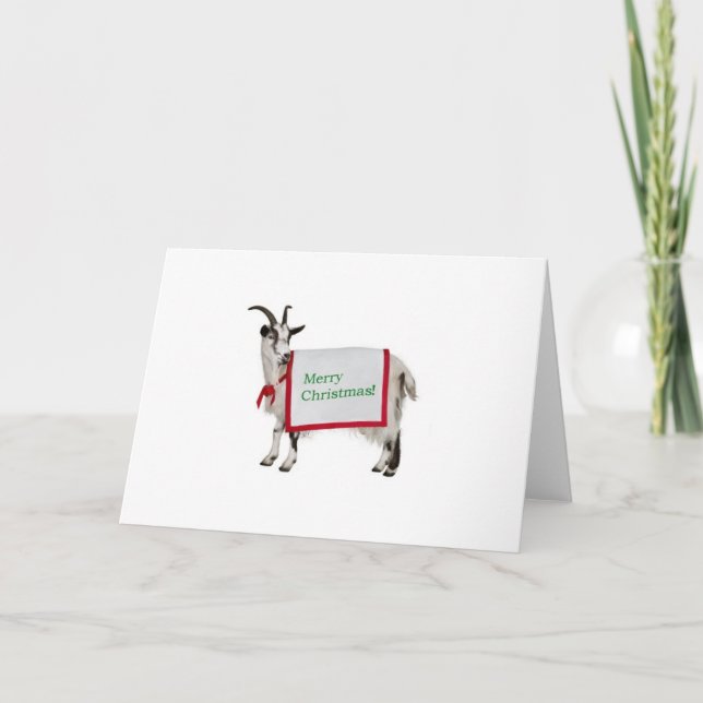 Merry Christmas Goat Card (Front)