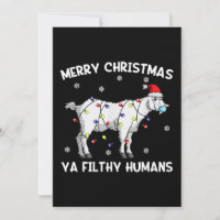 Merry Christmas Goat Face Mask Goat Santa