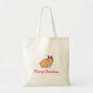 Merry Christmas Goat Tote Bag