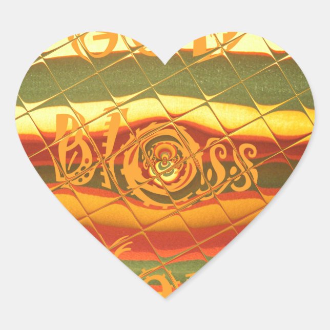 Merry Christmas God Bless You Colours Design Heart Sticker (Front)