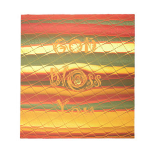 Merry Christmas God Bless You Colours Design Notepad