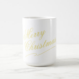 Merry Christmas Gold Coffee Mug