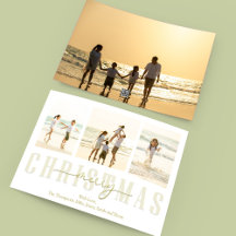 Merry Christmas Gold Elegant Calligraphy 4 Photo