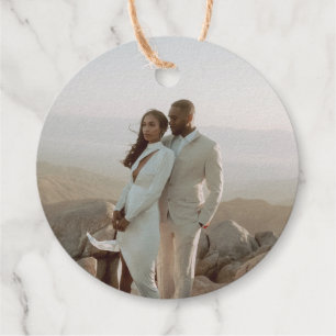 Merry Christmas Gold Foil Photo Tag