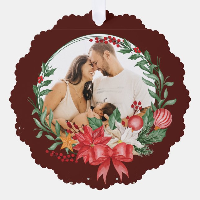 Merry Christmas Gold For Dad   Tree Decoration Card (Front)