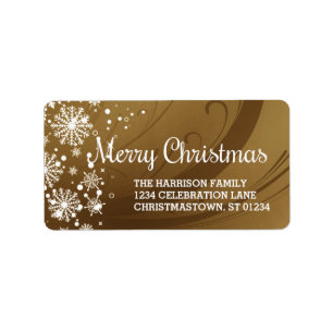 Merry Christmas (gold) Label