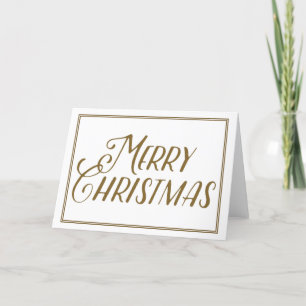Merry Christmas Gold Minimalist Elegant Holiday