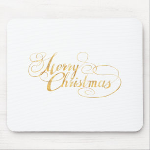 Merry Christmas (GOLD) Mouse Mat