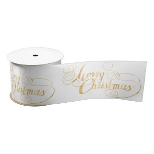 Merry Christmas (GOLD) Satin Ribbon