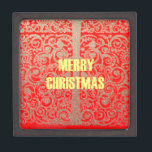 Merry Christmas Golden Red Snow Hearts Jewellery Box<br><div class="desc">"Elevate Your Holiday Cheer with Our Beautiful 'Merry Christmas Text Art' Design" Hey there, fellow Zazzle enthusiasts! Are you ready to infuse your holiday season with a touch of festive joy and artistic flair? Introducing our stunning "Beautiful Amazing Merry Christmas Text Art" design – a captivating celebration of the most...</div>