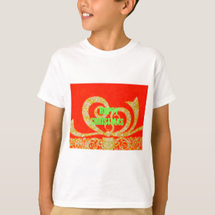 Merry Christmas Golden Red Snowflex.jpg T-Shirt