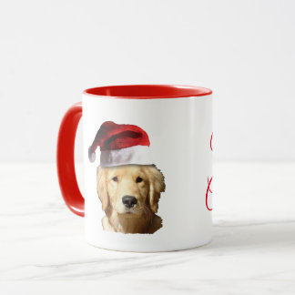 Merry Christmas Golden Retriever Mug