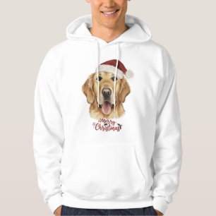 Merry Christmas Golden Retriver dog Hoodie