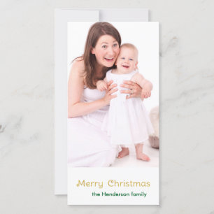 Merry Christmas Golden Sparkle Holiday Card