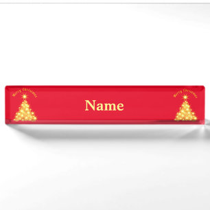 Merry Christmas Golden Tree Thunder_Cove Nameplate