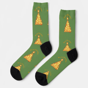 Merry Christmas Golden Tree Thunder_Cove Socks