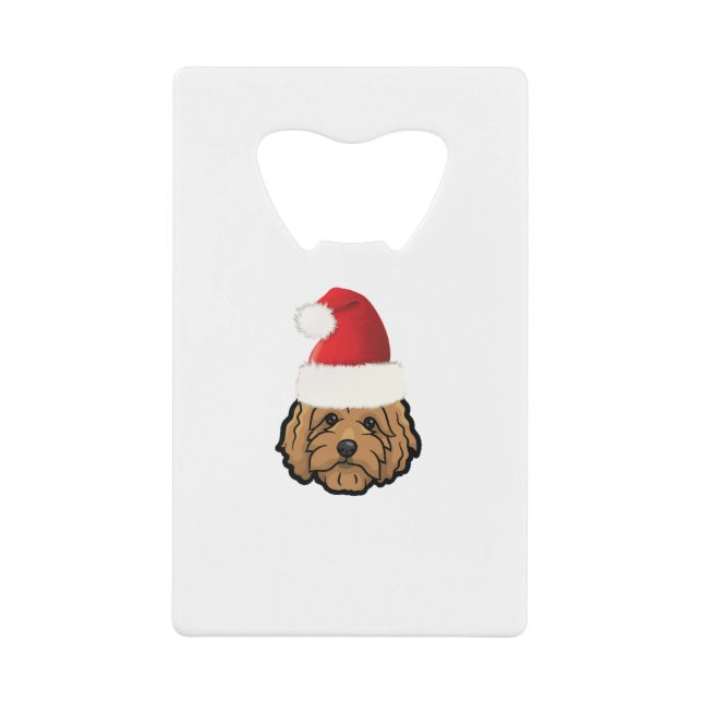 Merry christmas goldendoodle dog (Front)