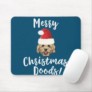 Merry Christmas Goldendoodle Funny Golden Doodle Mouse Mat