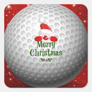 Merry Christmas Golf Ball Sticker Sheet