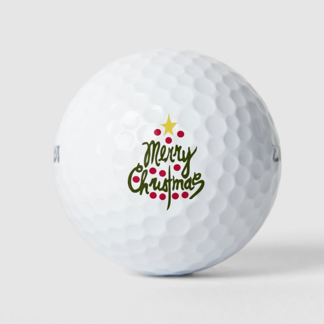Merry Christmas Golf Balls (Front)