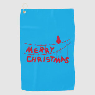 Merry Christmas Golf Towel