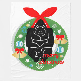 merry christmas gorilla blanket