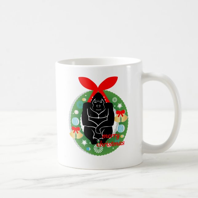 merry christmas gorilla coffee mug (Right)