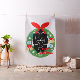 merry christmas gorilla fabric