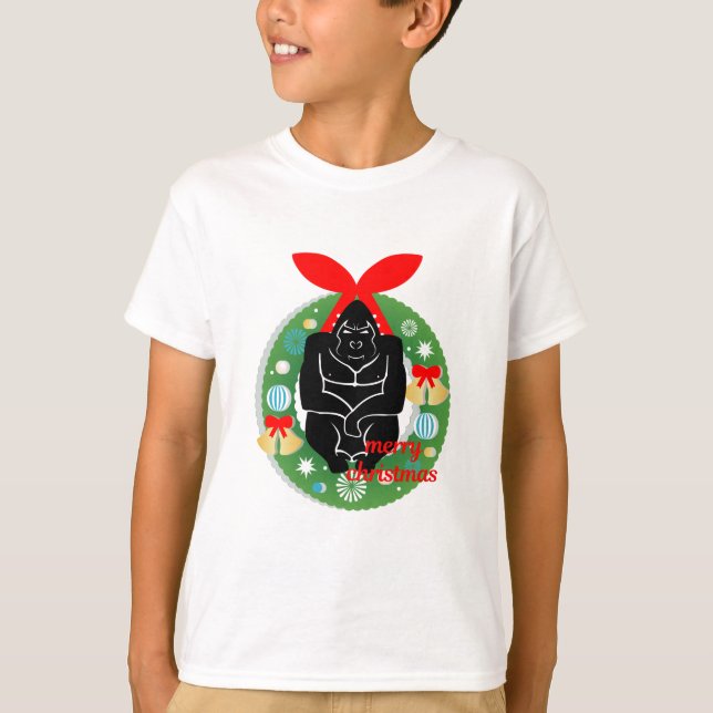 merry christmas gorilla T-Shirt (Front)