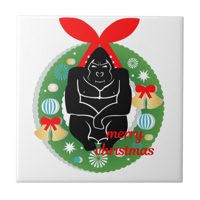 merry christmas gorilla tile (Front)