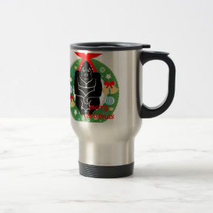 merry christmas gorilla travel mug